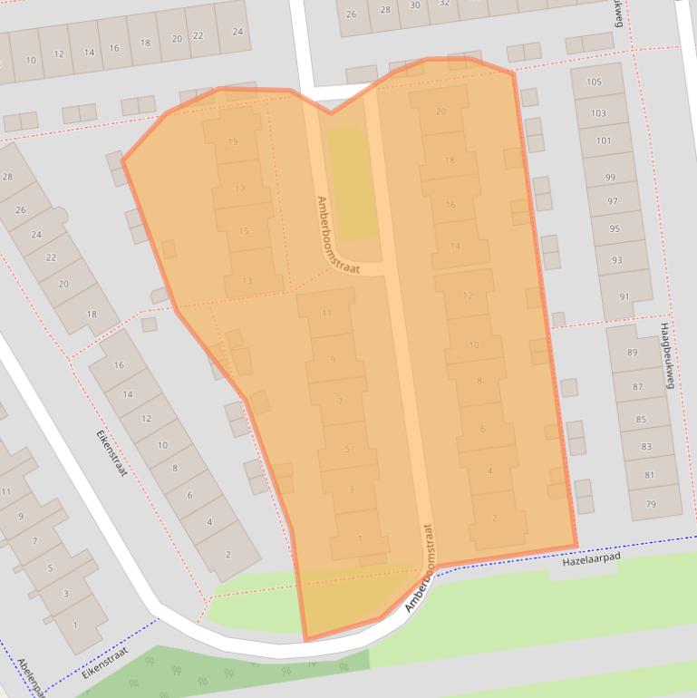 Kaart van postcodegebied 1326AT.
