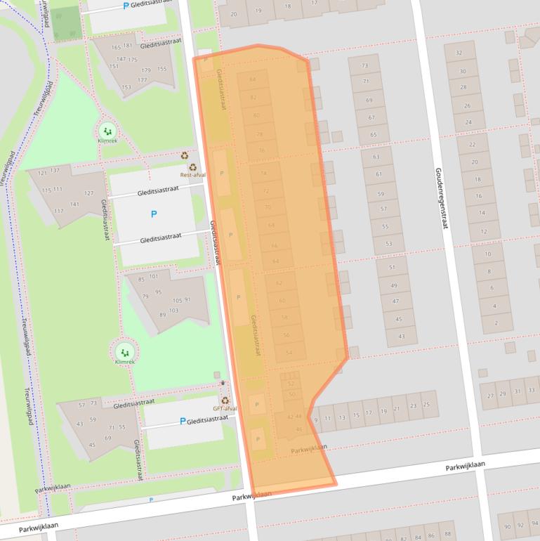 Kaart van postcodegebied 1326BJ.