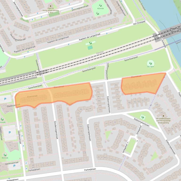Kaart van postcodegebied 1326BP.