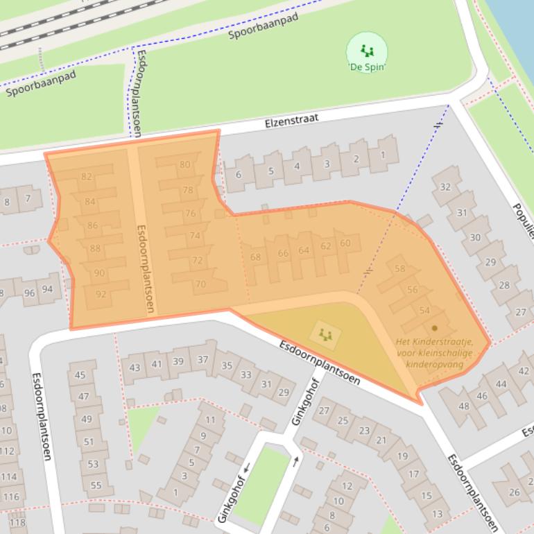 Kaart van postcodegebied 1326BZ.