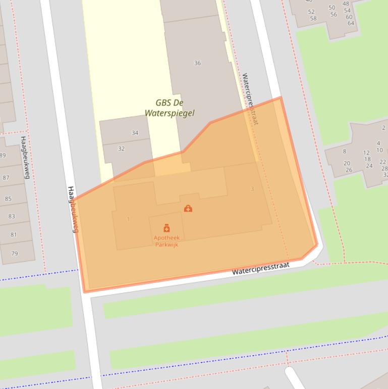 Kaart van postcodegebied 1326CE.