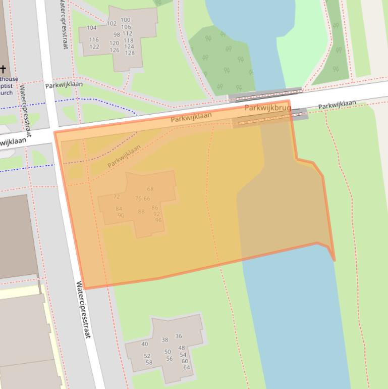 Kaart van postcodegebied 1326CH.