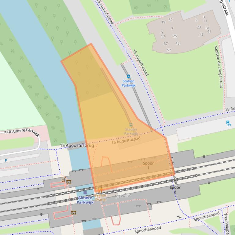 Kaart van postcodegebied 1326CN.