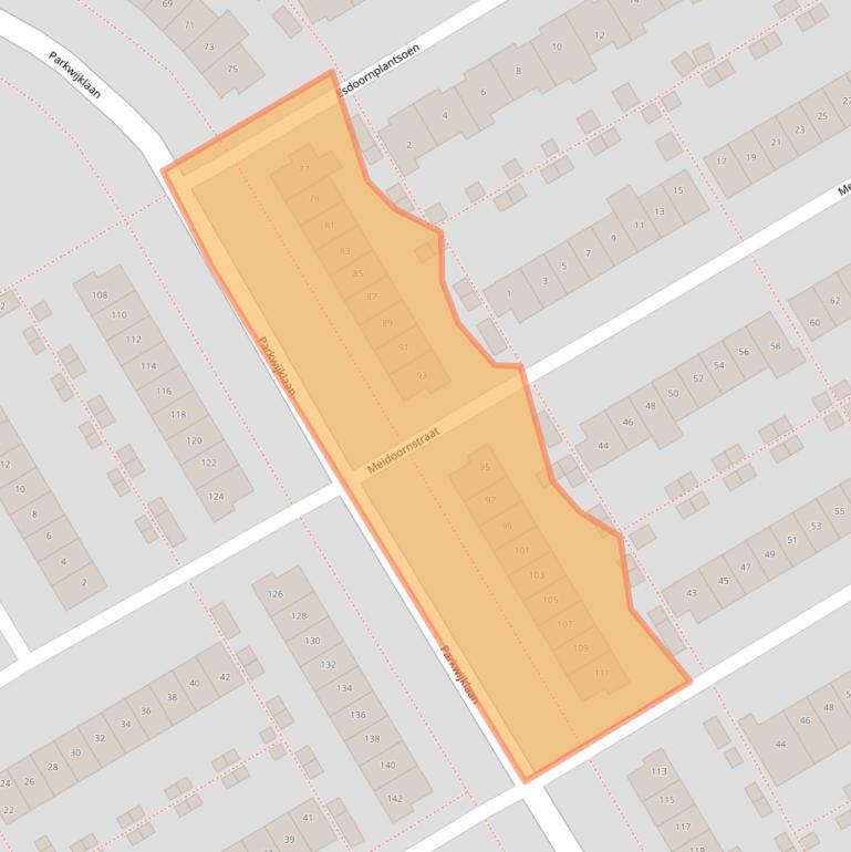 Kaart van postcodegebied 1326DR.