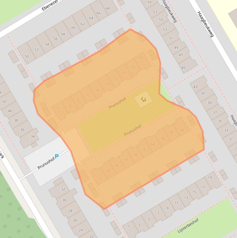 Kaart van postcodegebied 1326EE.