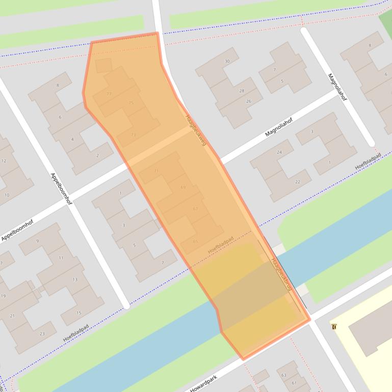 Kaart van postcodegebied 1326EH.