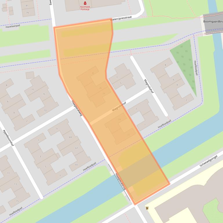 Kaart van postcodegebied 1326EK.