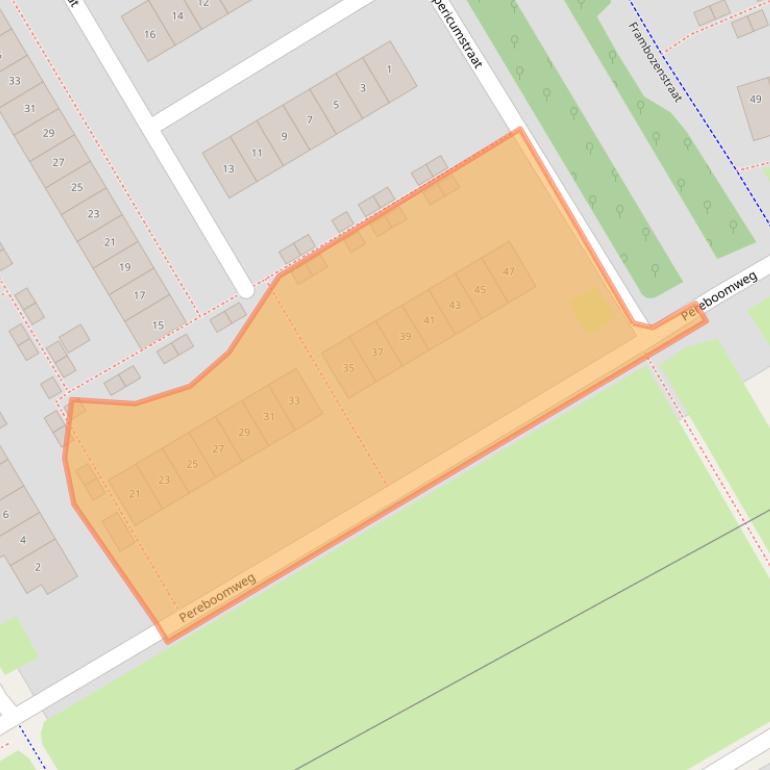 Kaart van postcodegebied 1326EZ.