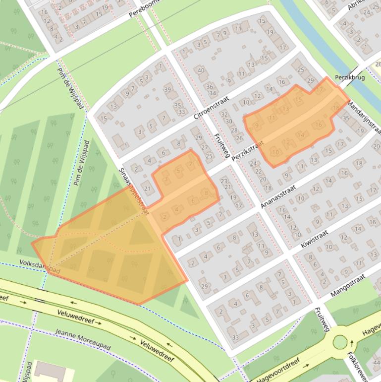 Kaart van postcodegebied 1326GG.