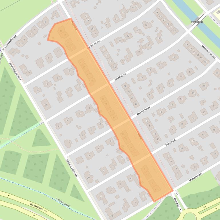 Kaart van postcodegebied 1326GP.