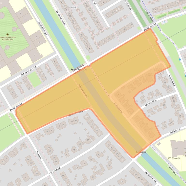 Kaart van postcodegebied 1326HA.