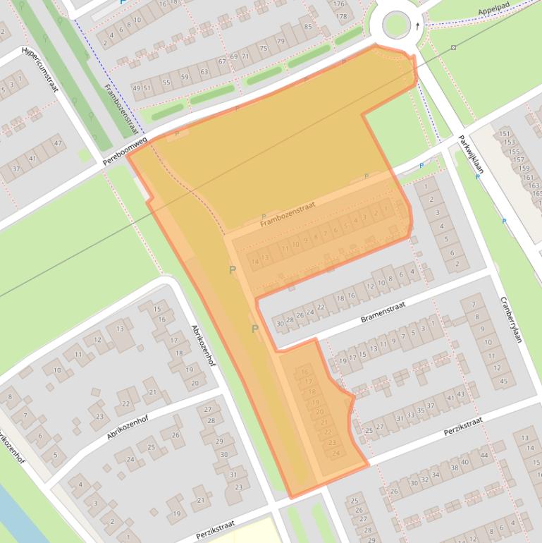 Kaart van postcodegebied 1326HC.