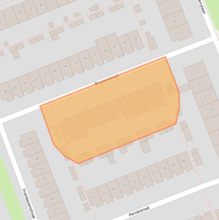 Kaart van postcodegebied 1326HG.