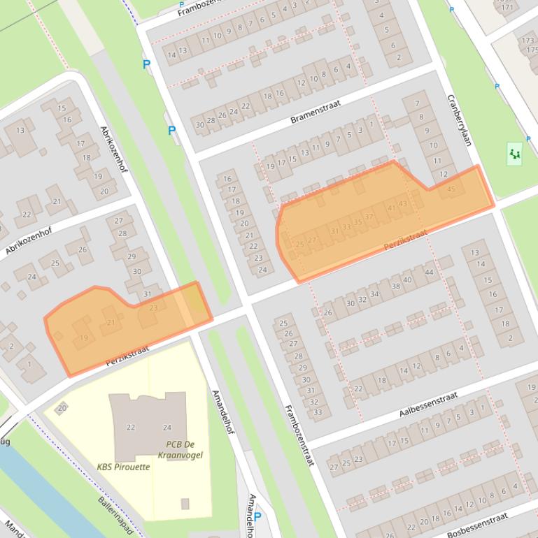Kaart van postcodegebied 1326HL.