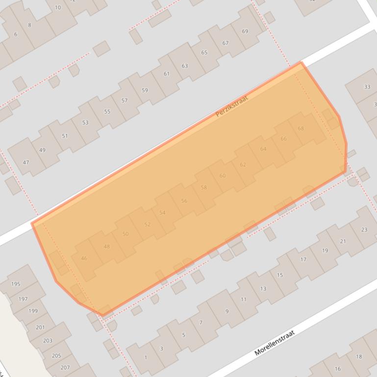 Kaart van postcodegebied 1326HR.