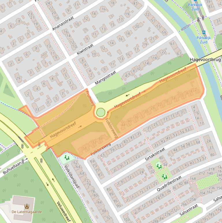 Kaart van postcodegebied 1326LA.