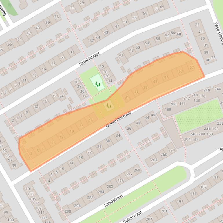 Kaart van postcodegebied 1326LE.