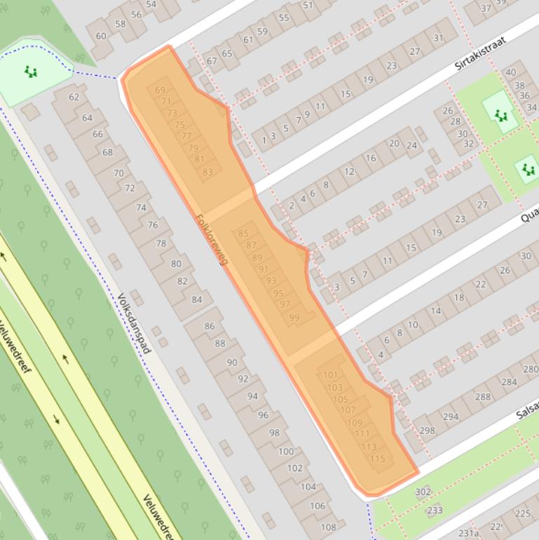 Kaart van postcodegebied 1326LN.