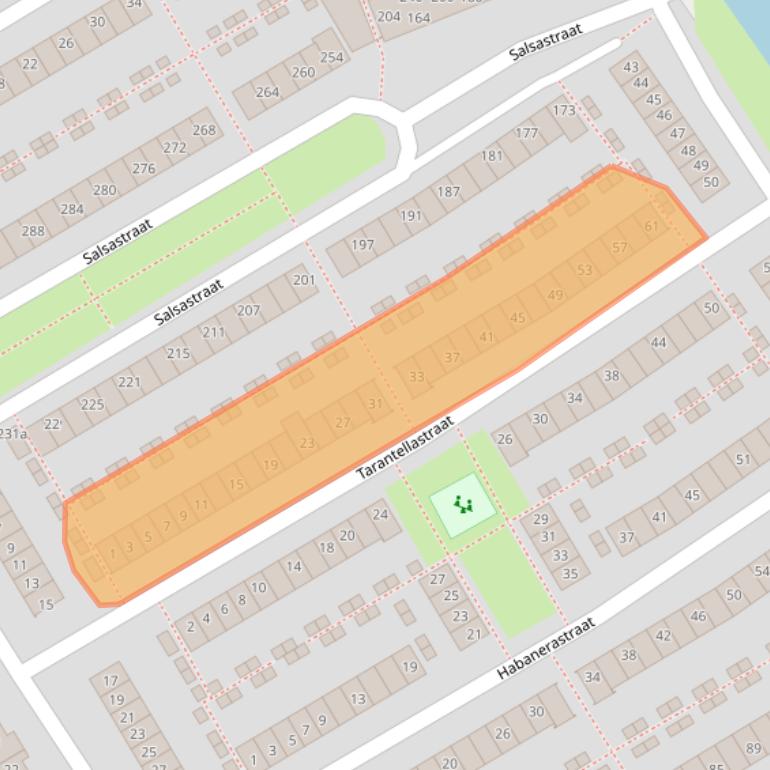 Kaart van postcodegebied 1326LX.