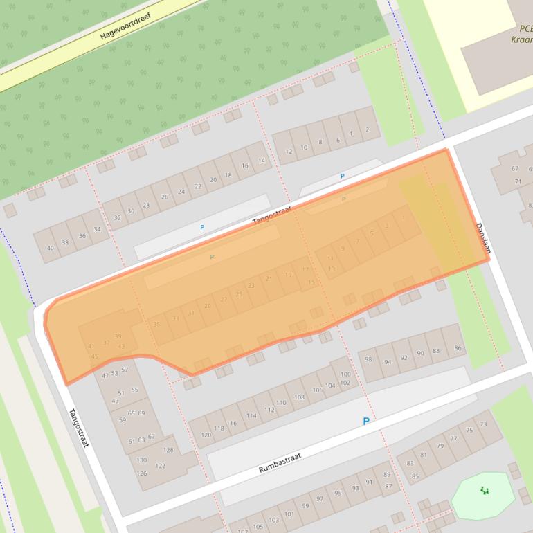 Kaart van postcodegebied 1326NE.