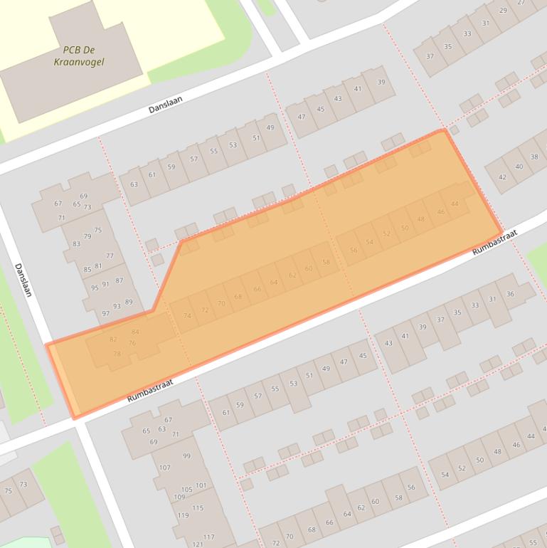 Kaart van postcodegebied 1326NH.