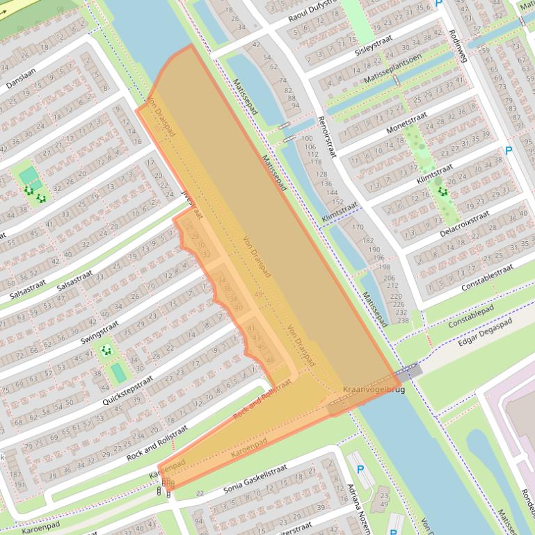 Kaart van postcodegebied 1326PJ.