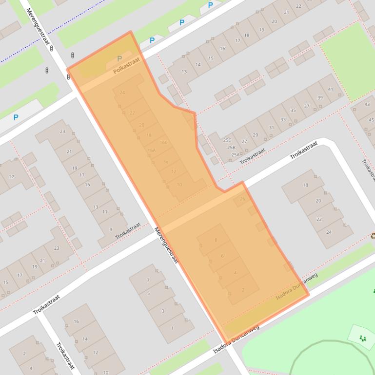 Kaart van postcodegebied 1326SE.