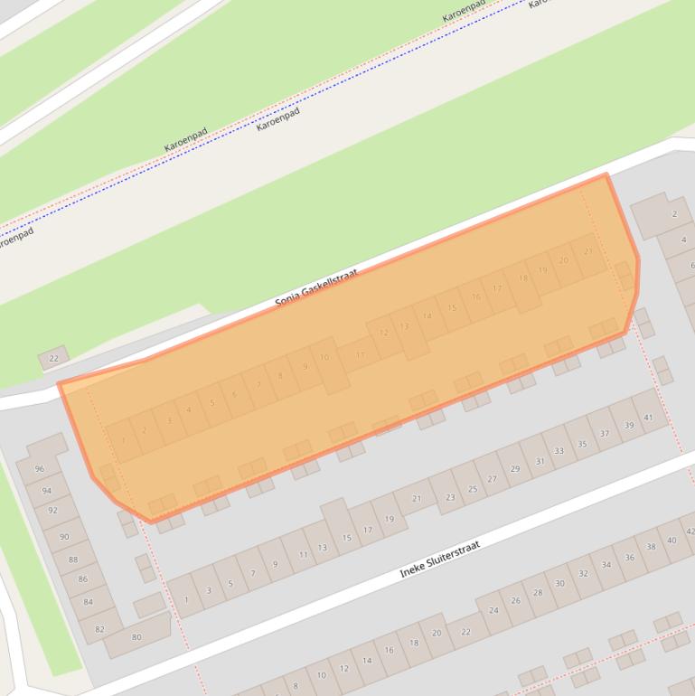 Kaart van postcodegebied 1326SK.