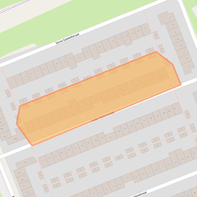 Kaart van postcodegebied 1326TA.