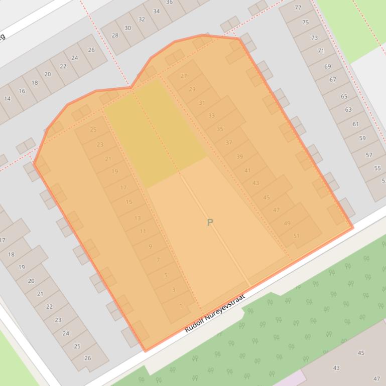 Kaart van postcodegebied 1326TC.