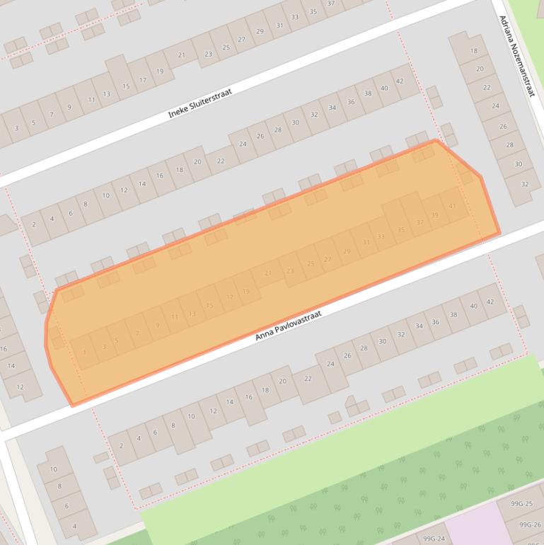 Kaart van postcodegebied 1326TJ.