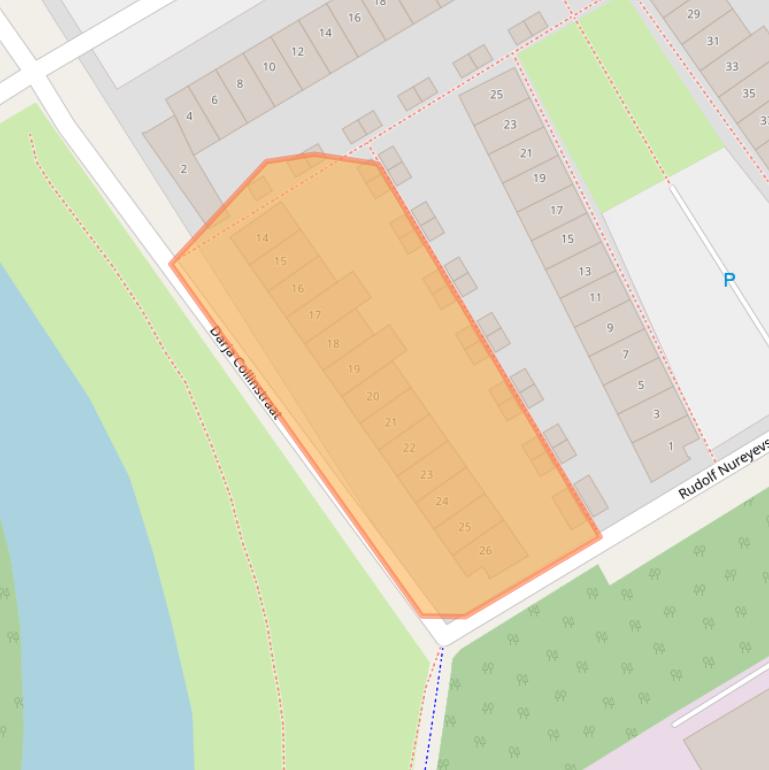 Kaart van postcodegebied 1326TN.