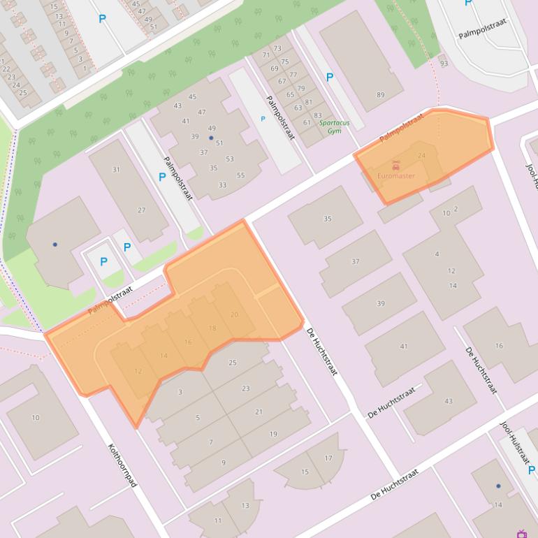 Kaart van postcodegebied 1327CG.