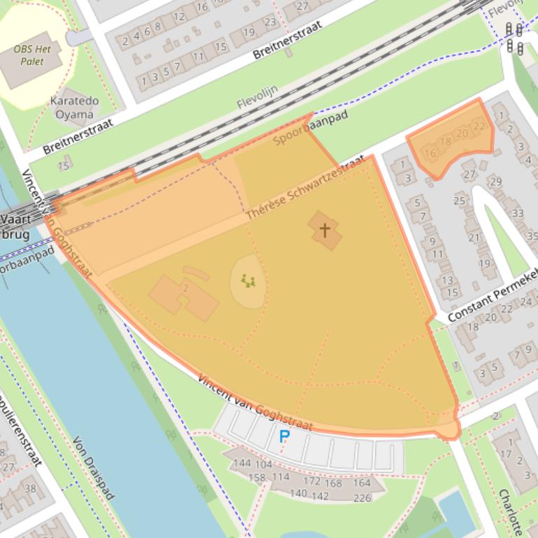 Kaart van postcodegebied 1328AH.