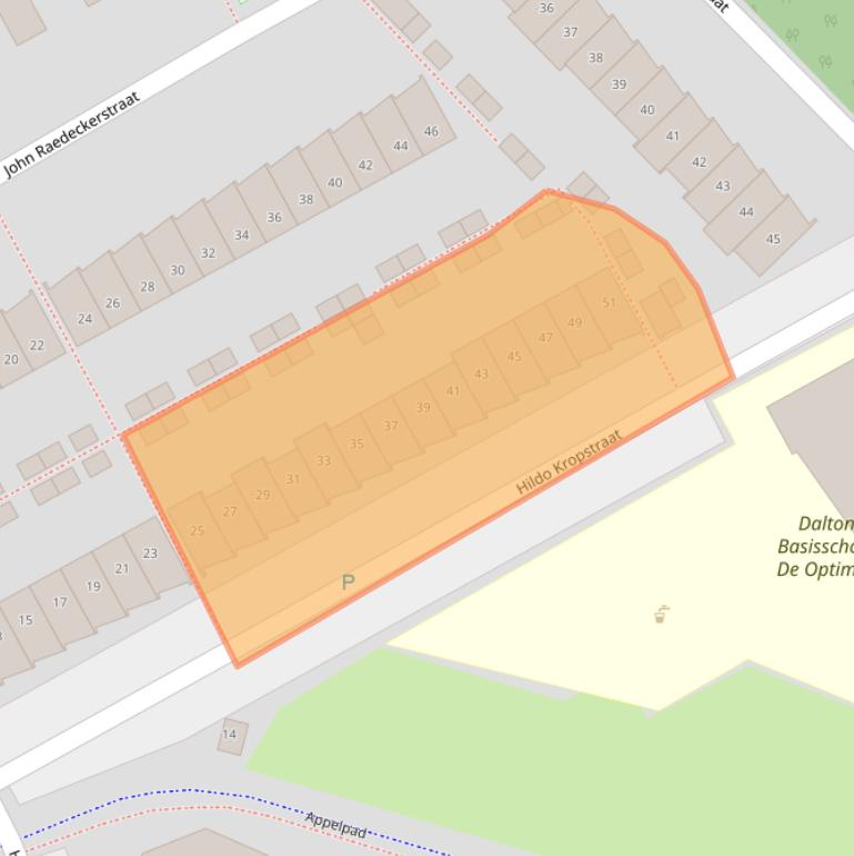 Kaart van postcodegebied 1328BB.