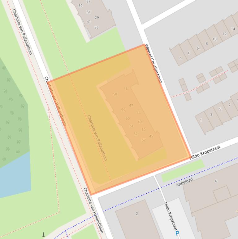 Kaart van postcodegebied 1328BL.