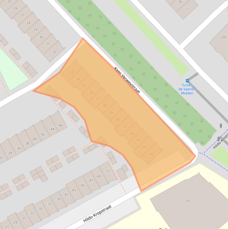 Kaart van postcodegebied 1328BR.