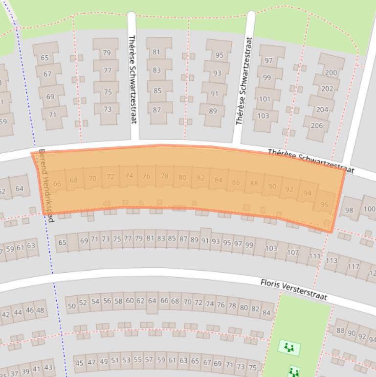 Kaart van postcodegebied 1328CG.