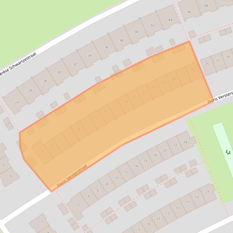 Kaart van postcodegebied 1328CP.