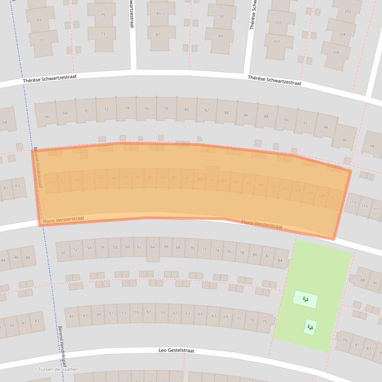 Kaart van postcodegebied 1328CS.