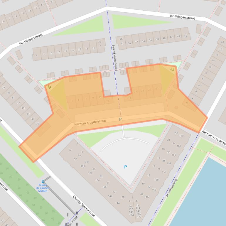 Kaart van postcodegebied 1328EA.