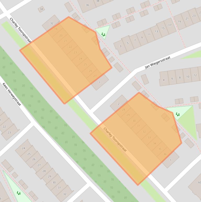 Kaart van postcodegebied 1328EL.