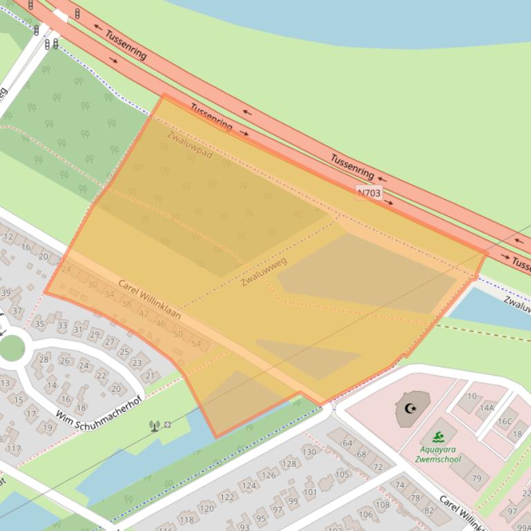 Kaart van postcodegebied 1328GB.