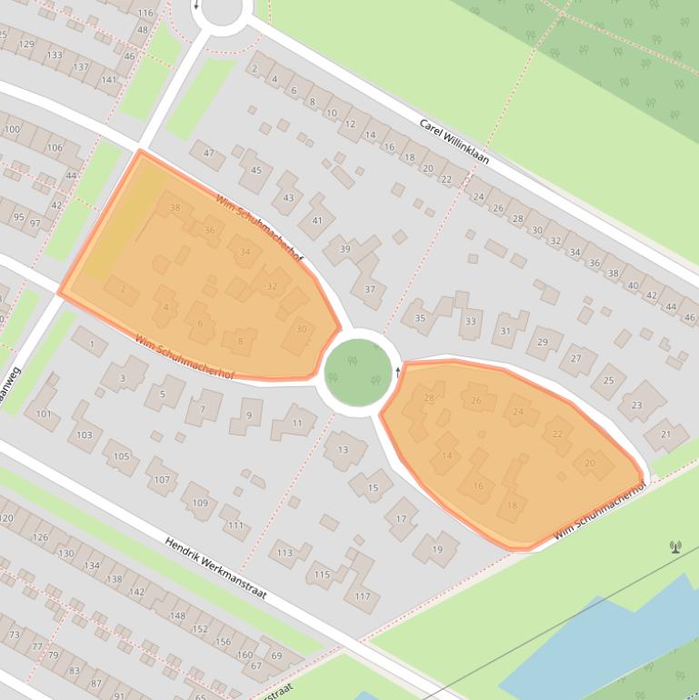 Kaart van postcodegebied 1328GK.