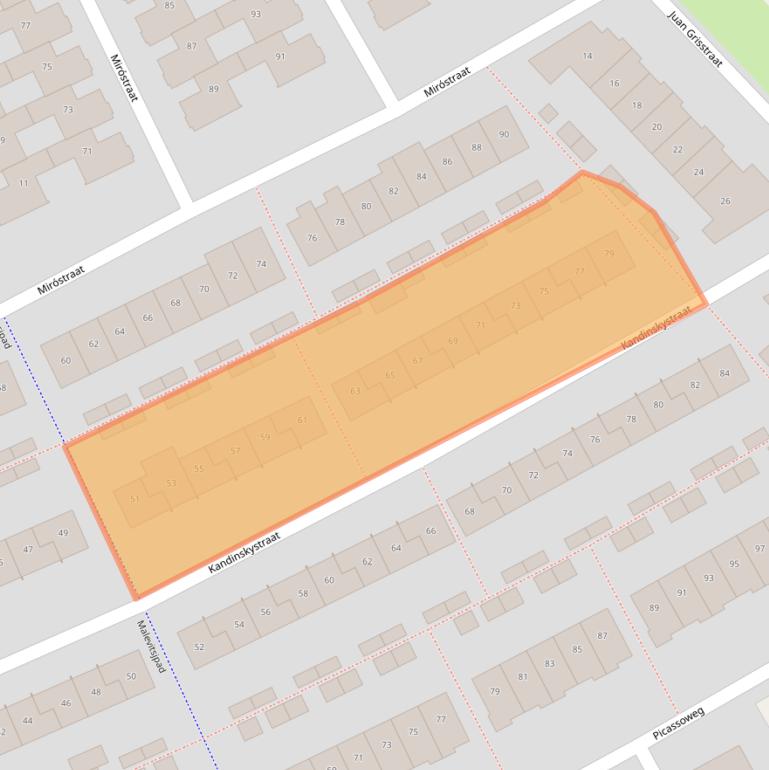 Kaart van postcodegebied 1328KE.