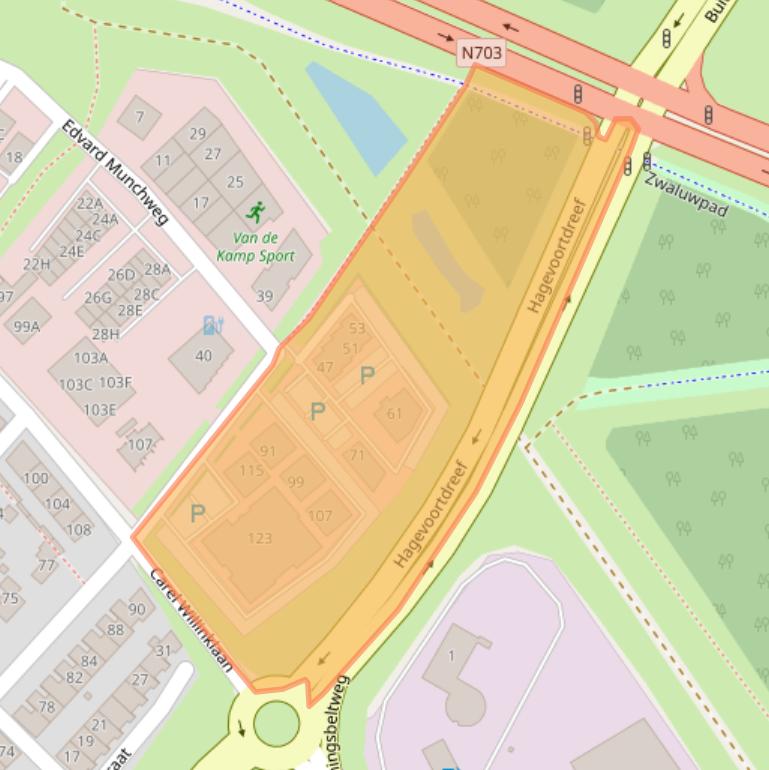 Kaart van postcodegebied 1328MK.
