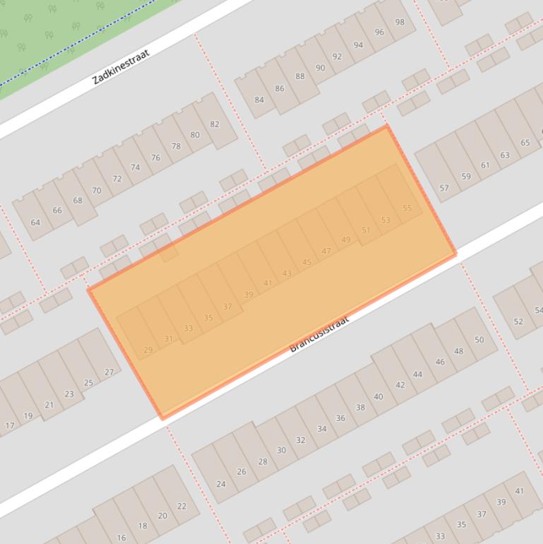 Kaart van postcodegebied 1328NE.