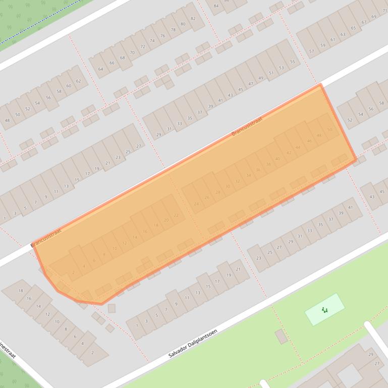 Kaart van postcodegebied 1328NJ.