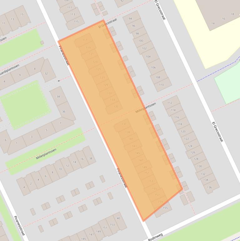 Kaart van postcodegebied 1328RR.