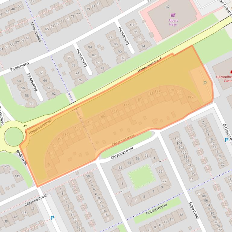 Kaart van postcodegebied 1328SK.
